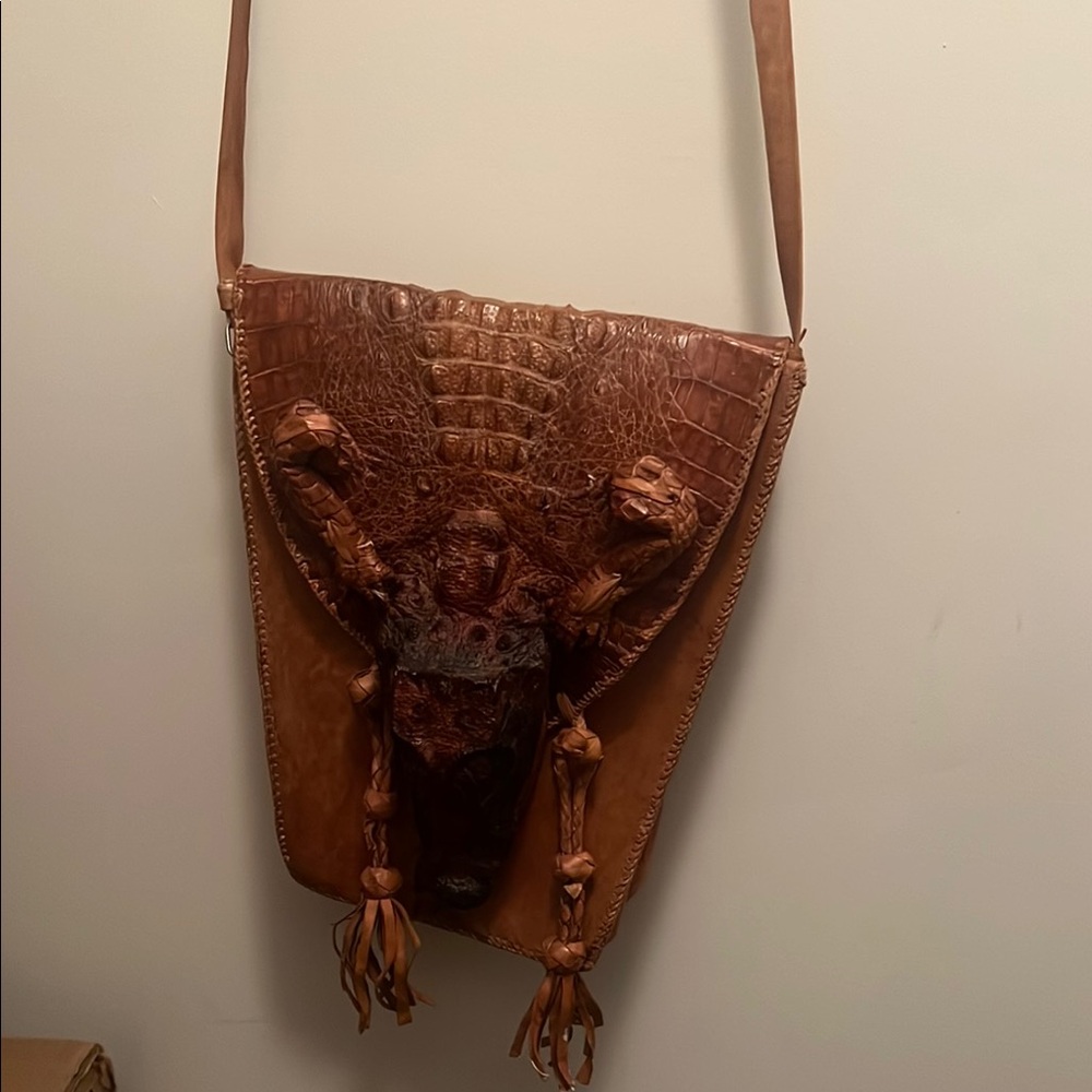 Genuine Crocodile Unisex Crossbody Bag